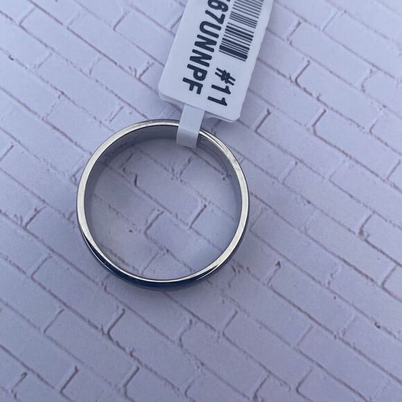 Men's Black Swoop Stainless Steel Ring size 11 - Picture 5 of 5